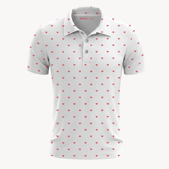 Main image of Men's Heart Polo - CVS Health