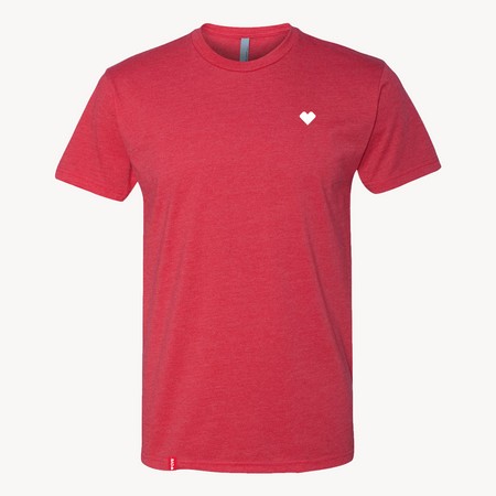 Unisex Heart Tee- CVS, Red