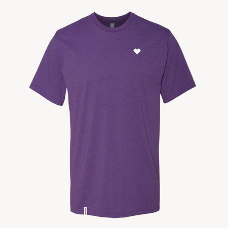 Unisex Heart Tee- Aetna, Purple