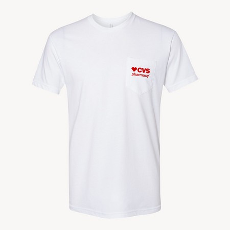 Unisex Pocket Tee- CVS Pharmacy, White