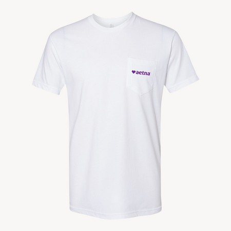 Unisex Pocket Tee- Aetna, White