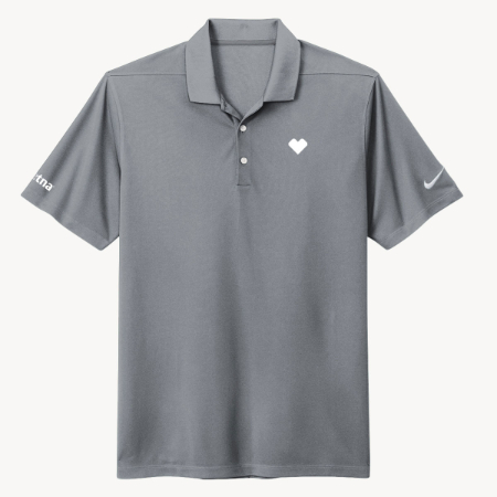 Men's Nike® Heart Polo- Aetna, Grey