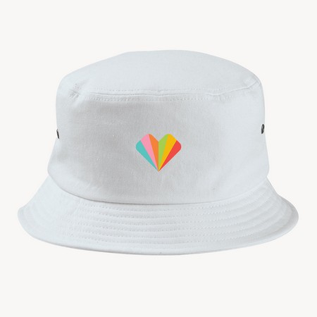 Bucket Cap- Helping With Heart, White
