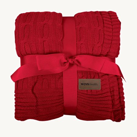 Cable Blanket - CVS Health, Red